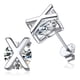 thumbnail image 1 of PROSTEEL Pendientes de botón inicial de plata esterlina para mujer Pendientes de letra X de circonita cúbica Regalo de cumpleaños de Navidad para su mamá, novia e hija, 1 of 8
