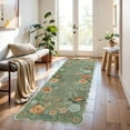 thumbnail image 5 of Moynesa 2'x6' Floral Runners for Hallways, 2x6ft Kitchen Runner Rug Ultra-Thin Soft Rug, Non-Slip Washable Rug Runner Stain Resistant Boho Rug Low-Pile Carpet Runner for Bathroom Bedroom,Green, 5 of 7