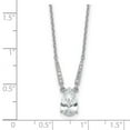 thumbnail image 2 of 925 Sterling Silver Rhodium Plated Brilliant-cut Cubic Zirconia Pear Shaped Necklace 18 Inch Pendant Necklace for Women, 2 of 2