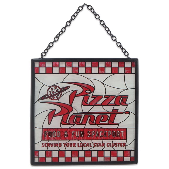 Disney Pixar Toy Story Pizza Planet Themed Glass Wall Art by Pixar - 6 Inch