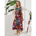 thumbnail image 6 of ZANZEA Women Sleeveless Casual Printed Maxi Dresses, 6 of 10
