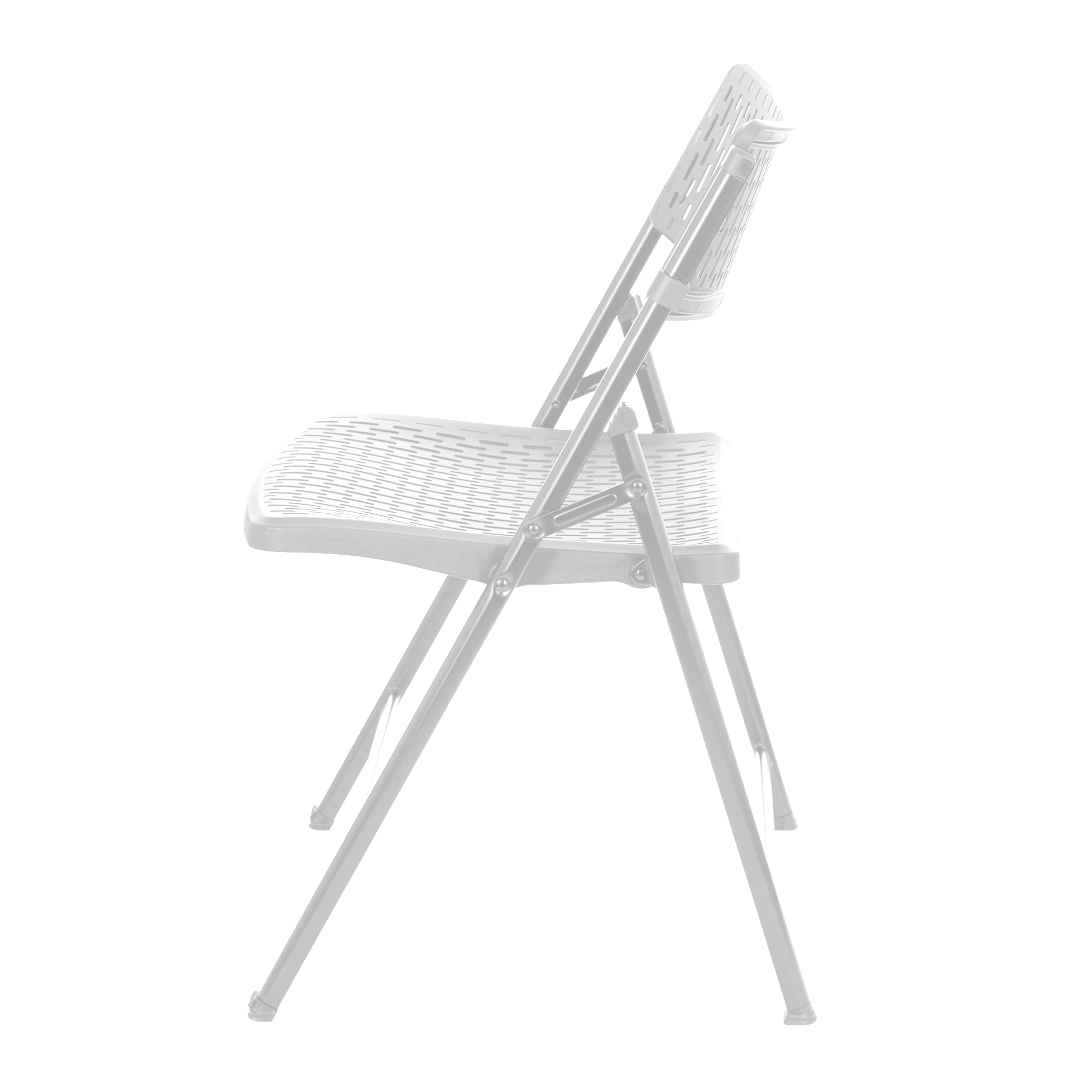 Hampden Furnishings Ava Collection Comfort Folding Chair, White, Pack of 4