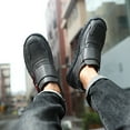 thumbnail image 5 of Mens Fashion Loafers Leather Casual Shoes Lightweight Comfortable Walking Shoes Non-slip Soft Driving Shoes Gray 10 US, 5 of 7