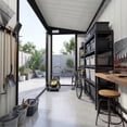 Lean To Outside Racking Aoxun Lean to Shed Outdoor Storage Metal Sheds 4'x8' with Triple Door ...