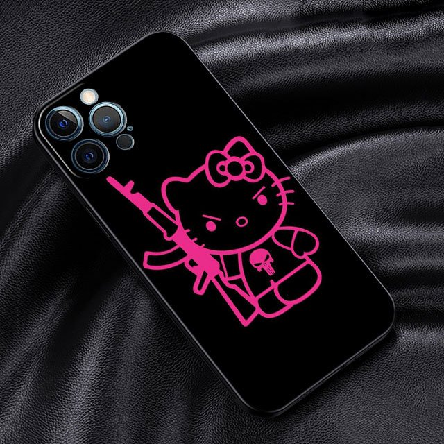Phone Case For iphone 15 14 12 Pro 13 Mini 11 Pro Max SE XS X 8 XR 6s 7 14 Plus 5s Soft Cover Shell Hello Kitty Pink Cartoon Cat LXY