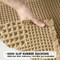 thumbnail image 4 of Set of 2 Waffle Bathroom Rugs, Boho Bath Rugs Non Slip Washable, Super Absorbent Bath Mats, Ultra Soft Rubber Backed Shower Mats for Bathroom Floor, Tub and Shower, Brown, 18x30 Inch, 4 of 6
