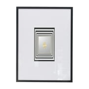 CC Home Furnishings 31.5" Black and Gold Visual Effect Rectangular Wall Art