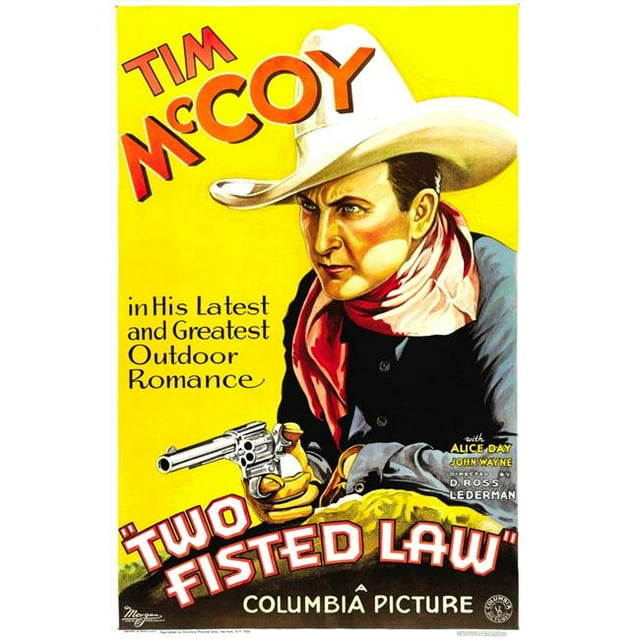 Everett Collection EVCMMDTWFIEC003H Two-Fisted Law Tim Mccoy 1932 Movie Poster Masterprint, 11 x 17