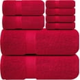 thumbnail image 6 of Infinitee Xclusives Premium Red Bath Towel Set - [Pack of 8] - 2 Bath, 2 Hand & 4 Washcloths, 6 of 8