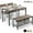 Gray, variant on Lofka Kitchen Table and Chairs Set for 4, 43" Dining Room Table Set for Small Spaces and Breakfast Nook, Gray
