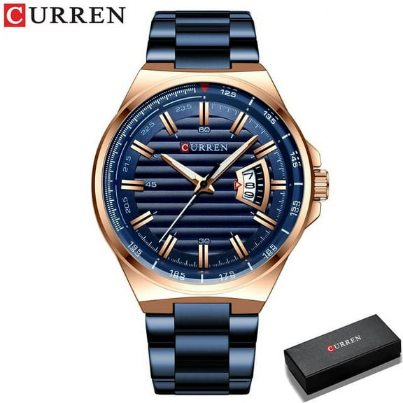 Curren New Men Business Watch Full Steel Quartz Top Brand Luxury Sports Waterproof Casual Male Wristwatch Relogio Masculino - Quartz Wristwatches