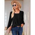 thumbnail image 4 of Womens Long Sleeve Tunic Tops Black XL as shown in the picture, 4 of 6