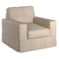 thumbnail image 4 of Sunset Trading Americana Fabric Slipcovered Chair and Ottoman in Linen Gray, 4 of 7