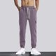 thumbnail image 1 of Pantalones largos para hombre, lisos, informales, con cintura elástica y bolsillos, deportivos, 1 of 8