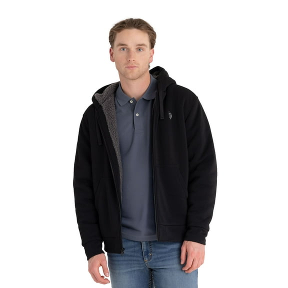 U.S. Polo Assn Men's Black Full Zip Jacket , S