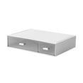 thumbnail image 1 of S SERENABLE Office Desktop Drawer Storage Bin Tabletop Counter Bathroom Supplies Storage Box White 2 Grid, 1 of 9