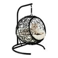 thumbnail image 6 of Uforic Cat Swing Bed with Stand, Hanging Hammock with PE Wicker Basket & Detachable Cushion, Black, 6 of 8
