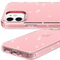 thumbnail image 3 of iPhone 12 mini Clear Case, Dteck Bling Glitter Transparent Clear Case Sparkle Flexible Soft TPU Protective Cover for Apple iPhone 12 mini 5.4 inch, Pink, 3 of 6