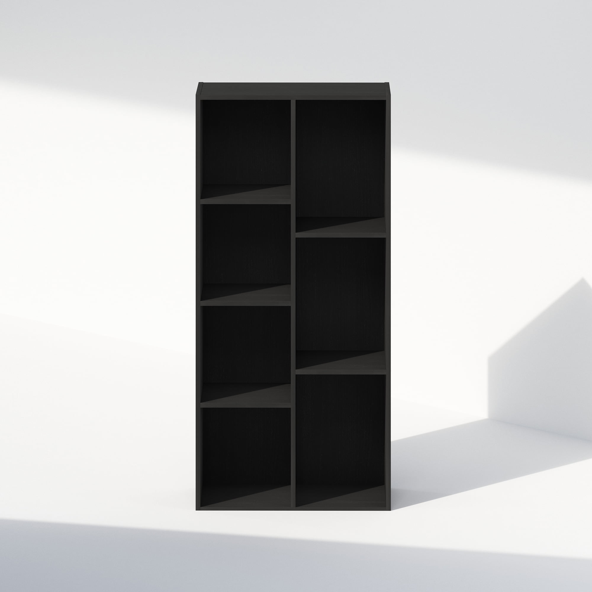 Furinno Reed 7-Cube Open Shelf Multipurpose Closet & Clothing Storage, Storage Organizer, Blackwood