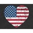 thumbnail image 2 of American Heart Flag Shirt - USA Patriotic 4th of July Women's Plus Size T-Shirt - Comfortable, Casual and Stylish - Perfect for Independence Day Celebrations - 2X (18/20) Black, 2 of 5