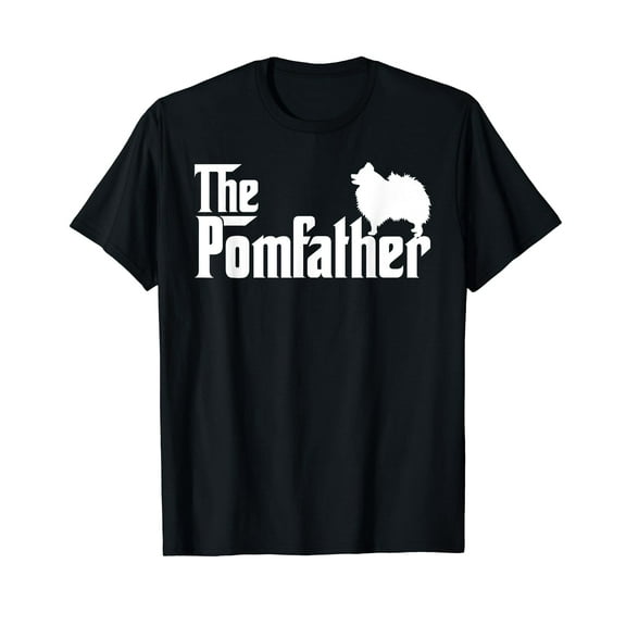Mens Funny Pomeranian Father Dad The Pom Father Dog Lover T-Shirt