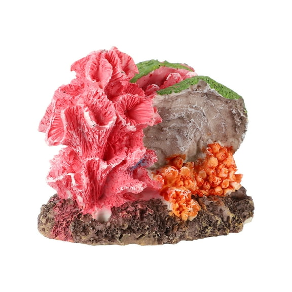 Unique Bargains Aquarium Coral Reef Decor Artificial Coral Reef Decor for Goldfish Fish Tank 3.15"x2.09"x2.64" Orange