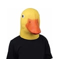 thumbnail image 3 of Máscara de lujo de la novedad de Halloween Máscara de cabeza de pato Máscara de animal de látex Amarillo Adepaton 221173, 3 of 9