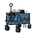 thumbnail image 1 of Utility Wagon Heavy Duty 35" Extra Large Collapsible Cart, All-Terrain Garden Trolley with 350lbs Capacity, Locking Brake, Cup Holders for Beach, Camping, Picnic & Yard, 1 of 8