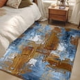 thumbnail image 4 of Area Rugs 2.7'x5', Blue Brown Abstract Carpet for Living Room Bedroom Dining Room, Gradient Vintage Oil Painting Modern Art Throw Kitchen Rugs Non Slip Washable Rectangle Indoor Outdoor Rugs, 4 of 8