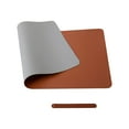 thumbnail image 2 of Daisyyozoid Pure Color Leather Mouse Pad Large Waterproof Desk Pad Home Office Laptop Leather Mouse Pad Writing Pad Double-sided, 2 of 2
