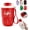 Red, variant on Coffee Vacuum Flask, Temperature Display, 12oz Portable Coffee Cup with Lid & Handle, Stainless Steel Insulated Water Bottle, Travel Coffee Mug for Hot and Cold Drinks (Black)
