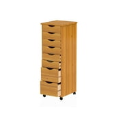 Adeptus Solid Wood 6+2 Drawer Roll Cart