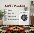 thumbnail image 4 of Yoozitrees Aztec & Tribal 5x8 Washable Area Rug - Rustic, Geometric, Colorful Carpet, Non-Slip, Soft Home Decor, 4 of 7