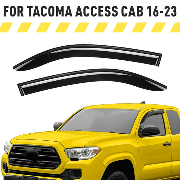 AEROGUYS Extra Durable Window Deflectors Tape-On Window Visors Rain Guards Fit for Toyota Tacoma 2016-2023 Double Cab/Access Cab, Window vent shades, Car Accessories - 2 pcs. AG0775
