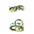 thumbnail image 1 of Juego de vías de tren 2 Juegos de Juguetes de Construcción de Flexible para Niños de 4, 5, 6 Y Más Magideal Juego de vías de tren, 1 of 6