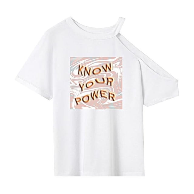 Camiseta para mujer con cuello redondo, camiseta básica para oficina, regalo del día de San Valentín S