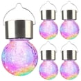 thumbnail image 1 of Solar LED Cracked Glass Ball Hanging Light, Solar Garden Light, Garden Colorful Decorative Light - Colorful Color Changing, 1 of 8