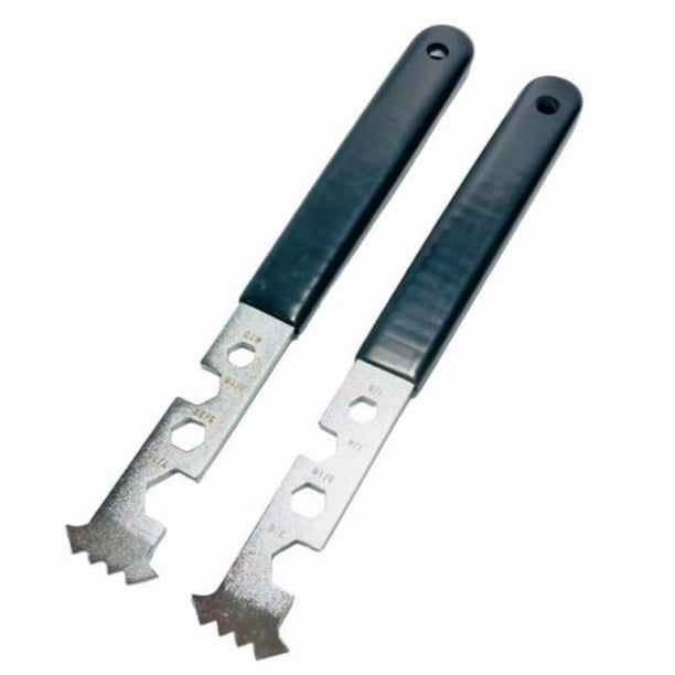 Herramienta de 2 piezas con doble junta para raspar, apretar y reemplazar tuercas hexagonales, tornillos y llave hexagonal, herramienta para quitar ad