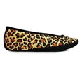 thumbnail image 2 of NuFoot Ballet Flats Women's Shoes, Foldable & Flexible Flats, Slipper Socks, Travel Slippers & Exercise Shoes, Dance Shoes, Yoga Socks, House Shoes, Indoor Slippers, Leopard Print, Small, 2 of 3