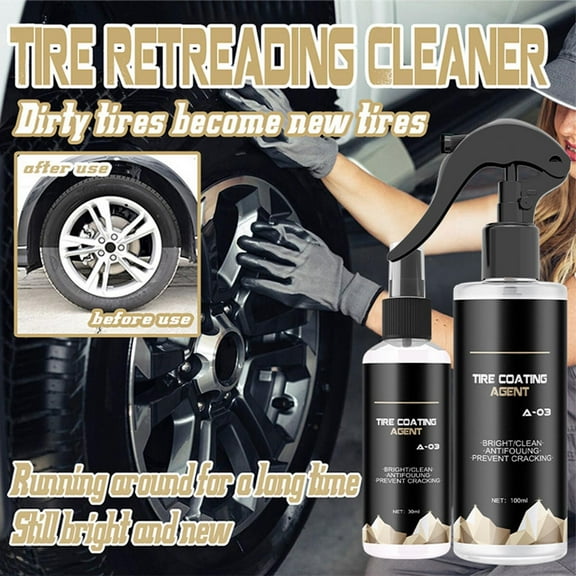 Tire Crystal Plating Gloss Maintenance - High Gloss Rubber Refurbishing Spray for Car Tires - Long-Lasting Wet Look Shine - Easy to Use Polymer Formula - 100ml Bottle