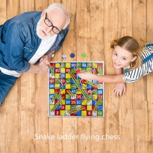 Juego de ajedrez portátil para niños con escalera de serpiente juego de mesa interactivo para padres e hijos FLhrweasw Nuevo