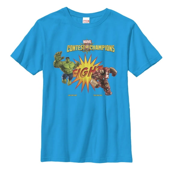 Boy's Marvel Contest of Champions Fight  Graphic Tee Turquoise Large