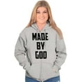 thumbnail image 4 of Made Religious Christ Faith Christian Zip Up Hoodie Men's Women's Brisco Brands M, 4 of 6