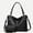 Black A, variant on Vintage PU Leather Tote Handbag for Women, 2-in-1 Top Handle Satchel Crossbody Shoulder Bag, Casual Daily Work Travel Purse