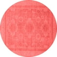 thumbnail image 1 of Ahgly Company Indoor Round Oriental Red Traditional Area Rugs, 5' Round, 1 of 4