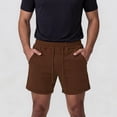 thumbnail image 6 of Kladzum Men's Running Shorts Elastic Drawstring Belt Solid Color Casual Shorts Lightweight Breathable With Pockets Summer Workout Gym Shorts S-2XL, 6 of 7