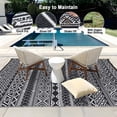 thumbnail image 4 of EastVita 10 X 14 ft Plastic Black and White Rectangular Beach Front Porches Patio Picnic RV Camping Garage Bohemia Area Rug, 4 of 8