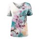 thumbnail image 5 of Camiseta de manga corta con cuello en V y estampado de moda para mujer Pompotops hkajfhjk462723, 5 of 5