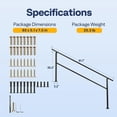thumbnail image 4 of SPECSTAR 2-Pack Hand Rails for Outdoor Steps, 6-7 Steps Galvanized Steel Railing, for Porch, Deck, or Indoor Stairs, 4 of 8