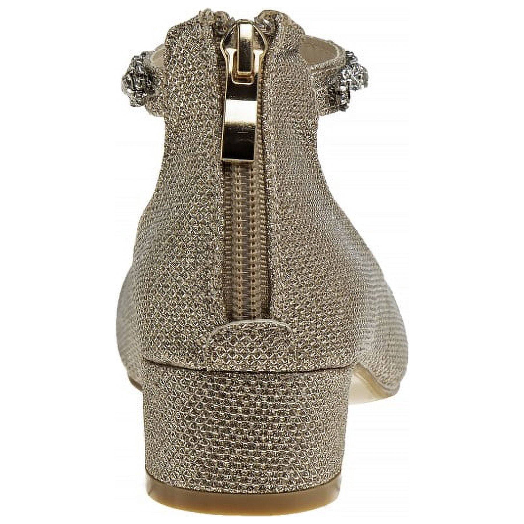 Badgley Mischka Little Kids Girls Block Heel Dress Shoes, Champagne, 11